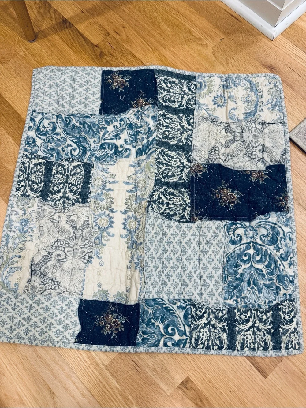 Pottery Barn | Delaney Handcrafted Patchwork Cotton Quilted~  1/ Euro Sham